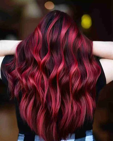 red streaks in light brown hair